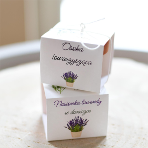 upominki ślubne z winietką! 2w1 - lawendowe doniczki (minimalne zamówienie 15 szt.) 