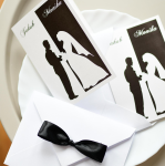 personalizowane zaproszenia z grafiką  pary młodej - retro  (minimalne zamówienie 15 szt.) 