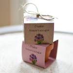 winietki i upominki na chrzest - doniczki z bratkami  (minimalne zamówienie 15 szt.)