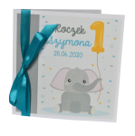 otwierane zaproszenia na roczek dla chłopca  (minimalne zamówienie 10 szt.) 