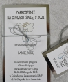 modne zaproszenia na chrzciny z aniołkiem - pionowe, nieotwierane