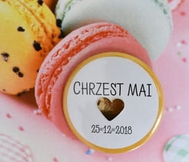magnes na lodówkę z nadrukiem - podziękowania na chrzest