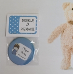 magnesy na chrzest  niebieski aniołek w opakowaniu (minimalne zamówienie 15 szt.) 