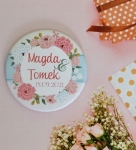 kwiatowe magnesy na lodówkę z imionami (minimalne zamówienie 15 szt.) 
