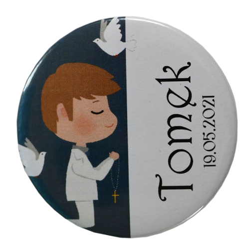 magnes na lodówkę - podziękowania na komunię - komunijny chłopiec