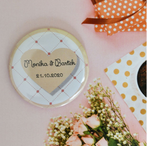 magnesy weselne na lodówkę serce (minimalne zamówienie 15 szt.) 