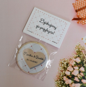  magnesy weselne w opakowaniu - serduszko sweet (minimalne zamówienie 15 szt.) 