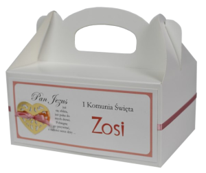 pudełka na ciasto komunijne z ażurowym serduszkiem (minimalne zamówienie 15 szt.) 