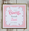 złote, urocze zaproszenia na roczek dla dziewczynki - księżniczka / princess