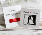 eleganckie, dwustronne winietki weselne retro  (minimalne zamówienie 15 szt.) 