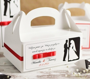 eleganckie pudełka na ciasto weselne retro (minimalne zamówienie 15 szt.) 