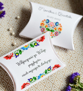 ludowe pudełka na cukierki weselne folk (minimalne zamówienie 15 szt.) 