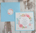 piękne zaproszenia ślubne z ozdobną kopertą (minimalne zamówienie 15 szt.) 