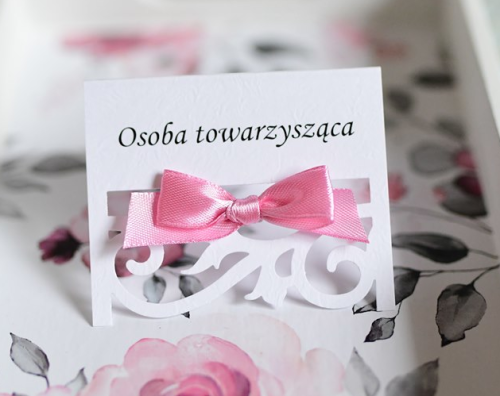 piękne, ażurowe winietki z kokardką, piękne winietki na ślub szybka realizacja