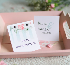 miętowe winietki ślubne - mint (minimalne zamówienie 15 szt.) 