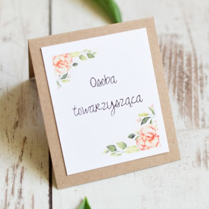 piękne rustykalne winietki ślubne w kwiaty (minimalne zamówienie 15 szt.) 