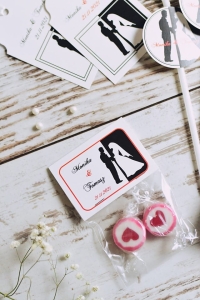 podziękowania dla gości weselnych - cukierki z personalizacją  - retro (minimalne zamówienie 15 szt.) 