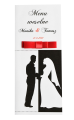 eleganckie, otwierane podłużne menu weselne