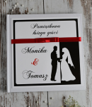 elegancka, czarno-biała księga gości weselnych (retro)