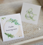  dwustronne winietki weselne w listki (minimalne zamówienie 20 szt.) 