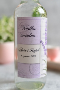 piękne lawendowe naklejki na alkohol (minimalne zamówienie 20 szt.) 