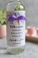 piękne, kolorowe naklejki na wódke weselną w stylu boho
