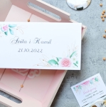 piękne zaproszenia ze złotym sznureczkiem - gold (minimalne zamówienie 15 szt.) 