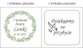 projekt personalizacji dwustronnych lizaczków na komunie - zielony wianuszek