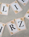 baner, girlanda ze zdjęciem dziecka na chrzest - dowolny napis, spersonalizowany baner