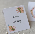 kwiatowe winietki na chrzest - szybka realizacja (minimalne zamówienie 15 szt.) 