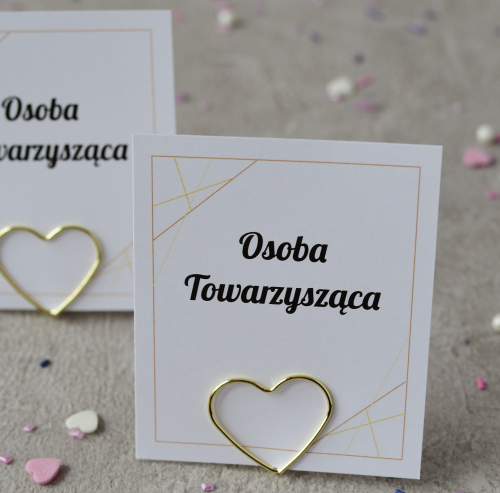 modne złote winietki ślubne na stojaczku - glamour