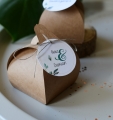 rustyklane pudełka na słodycze - spersonalizowane podziękowania dla gości - pudełka z imionami pary młodej - eko kraft