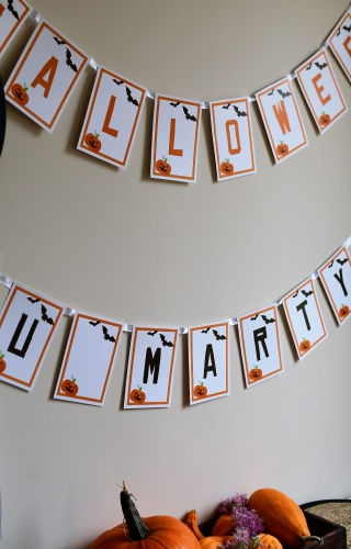 baner girlanda na halloween - dowolny napis