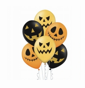 zestaw balonów na halloween - dynie duszki - 6 sztuk 