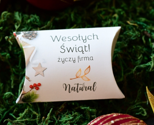 pudełka bożonarodzeniowe z logo firmy / dla firm na święta - małe pudełka na upominiki