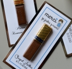 podziękowania na chrzest święty - czekoladki merci - srebrno-niebieski aniołek  (minimalne zamówienie 15 szt.) 