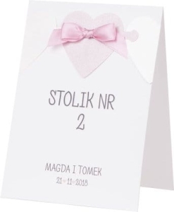  numery stołów/stolików weselnych - pink