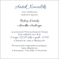 wnętrze zaproszenia komunijnego  - przykładowy tekst