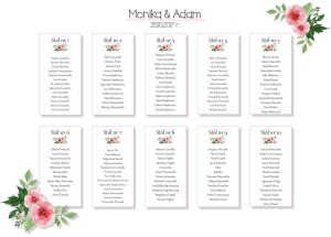 rozstaw stołów weselnych -  wzory