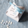 urocze pudelka na chrzest święty z ciasteczkiem szczęścia - nietypowe podziękowania dla gości z okazji chrztu świętego - z imieniem Twojego dziecka