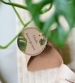 botaniczne rustykalne boxy pudełka na cukierki z winietką  ślubną weselną - 2 w 1 - spersonalizowane upominki dla gości - szybka realizacja