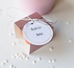 winietki na chrzest święty KWIATY -  Z DONICZNĄ Z NASIONKAMI  (minimalne zamówienie 15 szt.) 