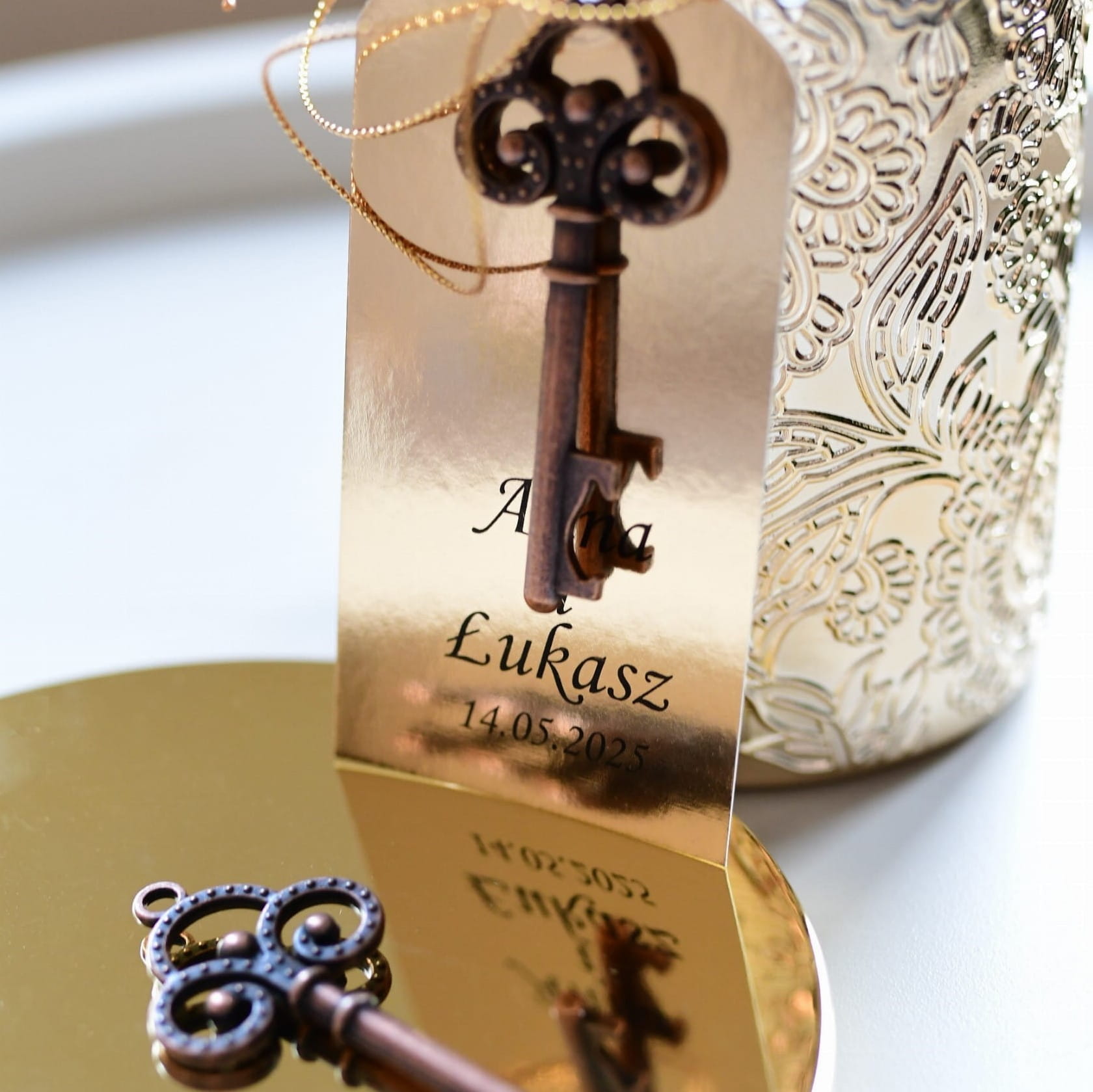 personalizowane podziękowania dla gości w stylu glamour