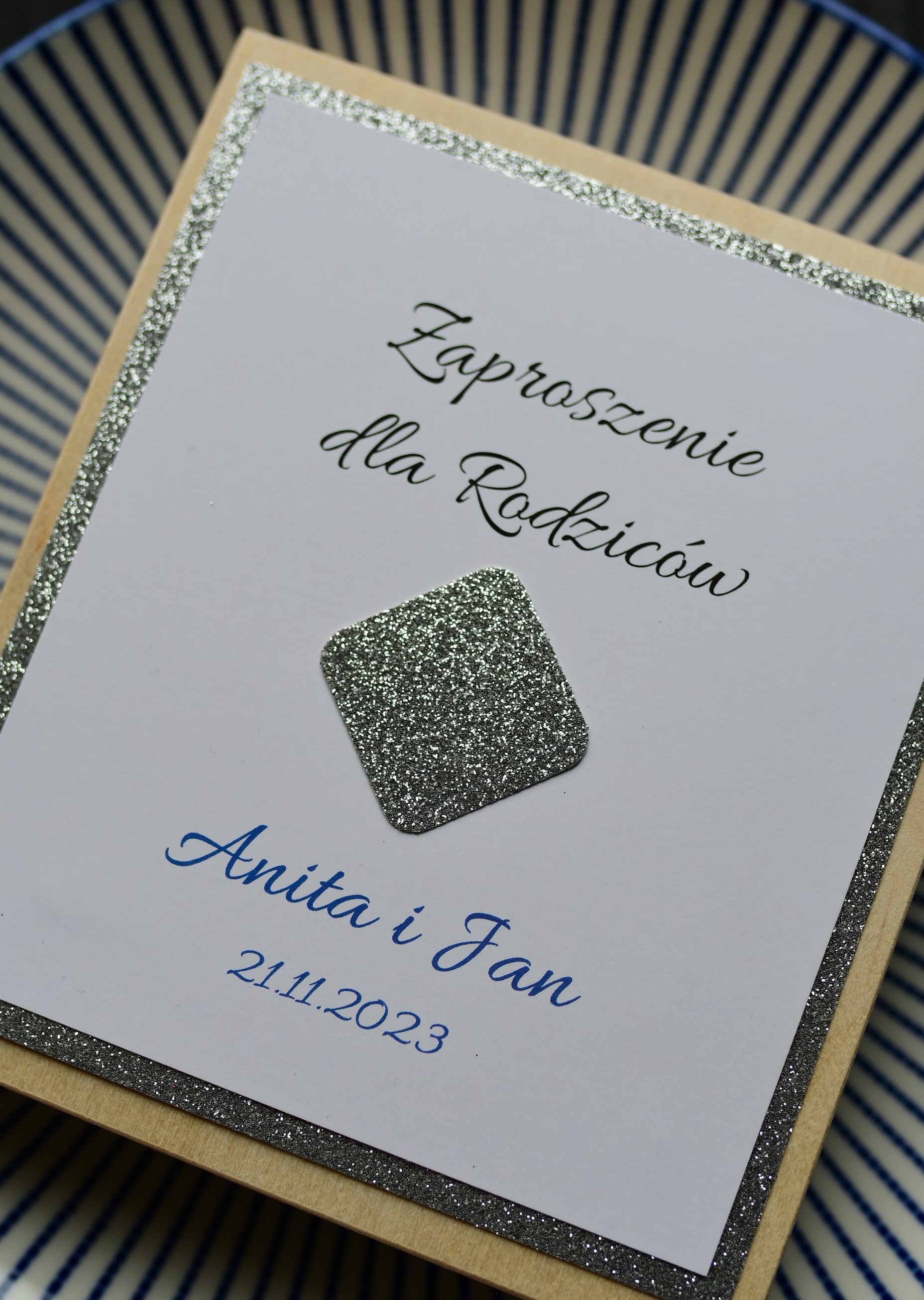 skrzyneczki dla rodziców pary młodej - podziękowania dla rodziców - brokatowe złoto