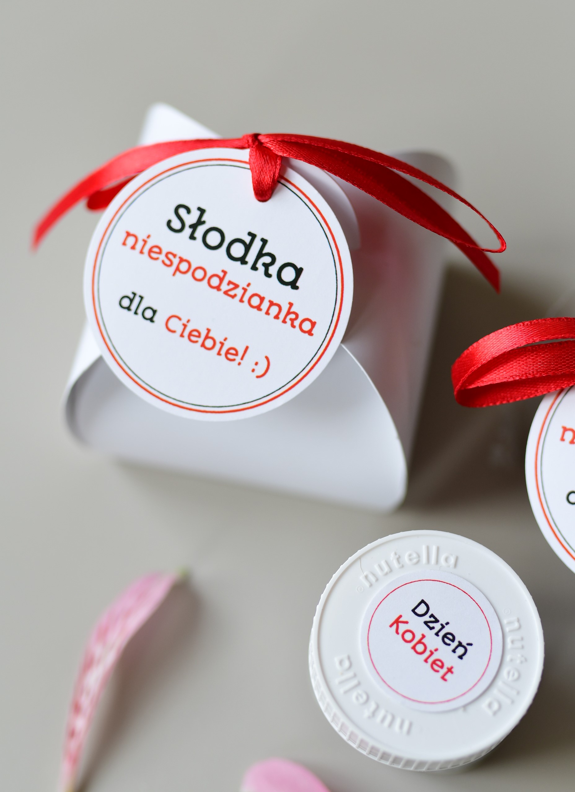 upominki na dzień kobiet - mini nutelle w 3 wariantach