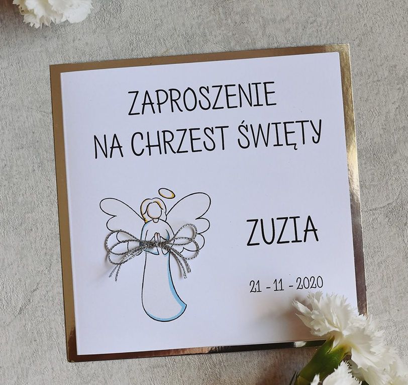 eleganckie zaproszenia na chrzest