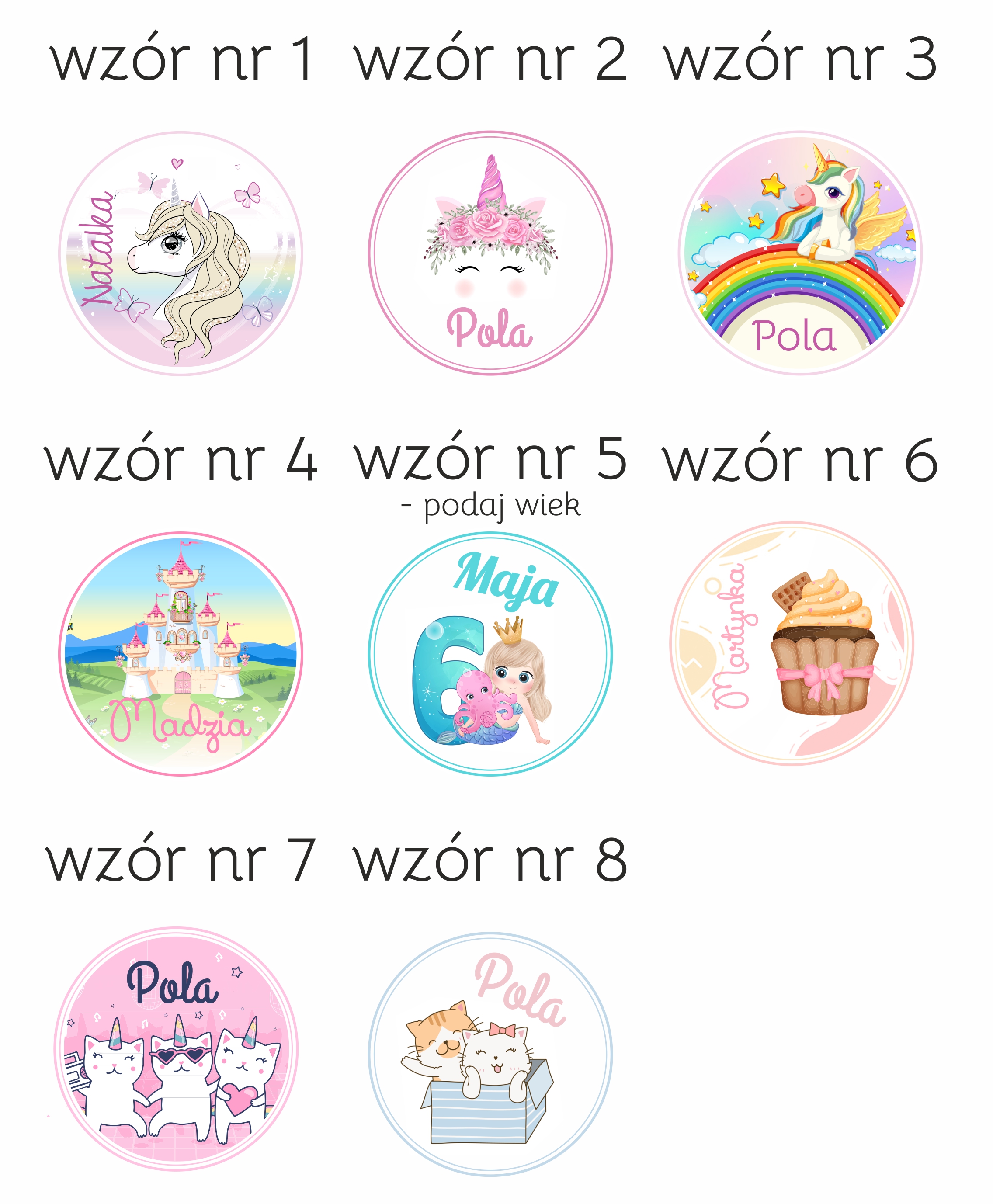 Wzory zawieszek do magnesów dla chłopców